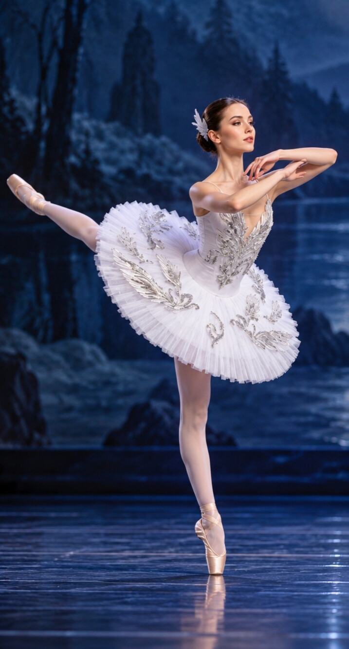 #300 MSRP $50 NWOT YVSXXV PROFESSIONAL WHITE SWAN LAKE BALLET TUTU ♡SIZE M♡